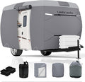 Umbrauto Fiberglass Travel Trailer Cover Fits 13'-16' Trailers, Upgraded 7 Layers Top Camper RV Cover with Windproof Strap,Adhesive Repair Patches