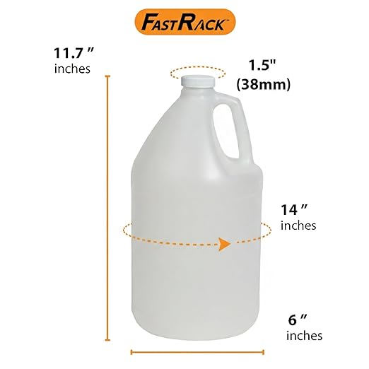 FastRack 3-Pack 1 Gallon Water Bottle Plastic Jug Container with Lid | White Food Grade Gallon Water Jug, BPA-Free, Leak-Proof Pitcher With Lid Fermentation, Brewing, Storage & More