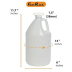 FastRack 3-Pack 1 Gallon Water Bottle Plastic Jug Container with Lid | White Food Grade Gallon Water Jug, BPA-Free, Leak-Proof Pitcher With Lid Fermentation, Brewing, Storage & More