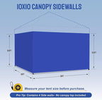 CROWN SHADES 10x10 Canopy Sidewalls (4pck) - Walls 10x10, Sidewalls for Canopy - Tent Accessories, Blue