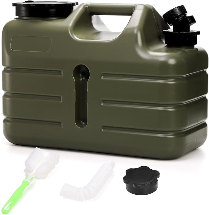 Dicunoy Water Container with Spigot, 3 Gallon Camping Water Storage Container, BPA Free Portable Thick Water Dispenser Tank Jug for Vehicle, Car, Outdoor, Hiking, Emergency, Hurricane Supplies