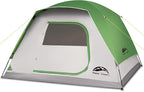 Happy Travel Camping Tent, 4/6 Person Dome Tents for Camping with Rainfly, Waterproof Clip Easy Setup Portable Family Tent with Mesh Windows, 20% More Headroom Backpacking Tents for Camping & Hiking