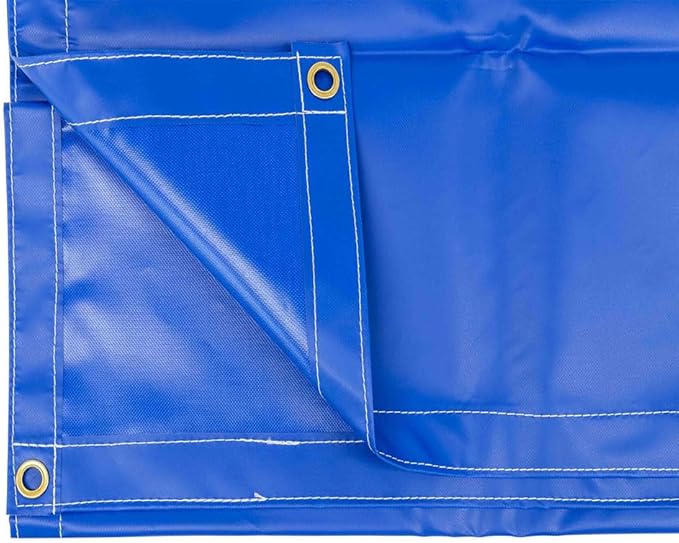 Mytee Products (2 Pack) 10' x 12' Heavy Duty Blue 18oz Vinyl Utility Tarp Waterproof, Multipurpose, Cars, Boats, Campers, Pool Cover, Tent
