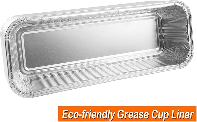 MixRBBQ Grease Cup with Aluminum Drip Pans Liner Set for Camp Chef Griddles Accessories, Professional Drip Catcher Pan Holder for Camp Chef Stove SG100 SG90 SG14 SG30 SG60, Foil Pans(10 Pack), 24 oz