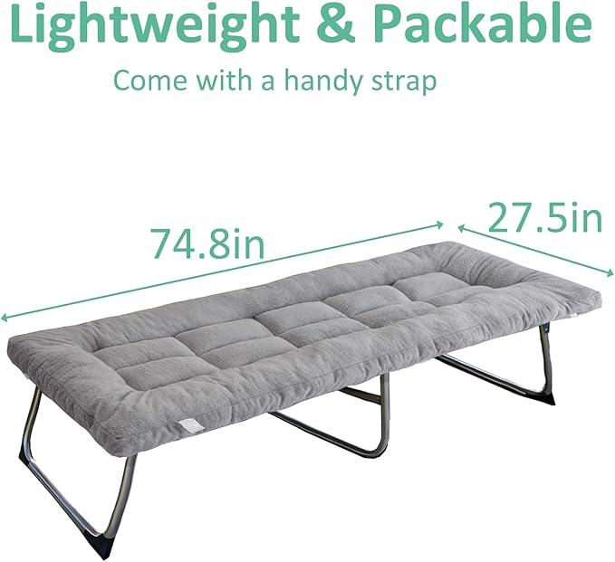 Thick Camping Sleeping Pad - Lamb Fluff Camping Cot Pads for Adult, Soft Sleeping Mat, Non-Slip Camping Mattress Pad for Car Tent