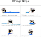 Camping Sleeping Pad Mat, Foot Press Inflatable Cushion Mattress, Sturdy 40D Nylon Fabric, TPU Laminate, for Tent Hiking Travel, Lightweight Compact, Easy to Store (Peacock Blue)