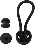 5 Pack Shock Cord Fastener Bungee Cord Clips With Adjustable Knob For Tent Boat Cover Canvas Marine Truck RV Trailer Accessories Nylon Rubber Material 13Cm Stretch Length(black)