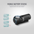 OLIGHT Perun 2 Mini Headlamp 1100 Lumens LED Head Flashlight, Rechargeable Headlight with Red Light Option, Great for Working, Hiking, Camping and Climbing (Black Cool White: 5700~6700K)