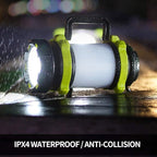 AlpsWolf Rechargeable Flashlight, 6 Modes Camping Flashlight LED Camping Lantern for Power Outage, Flashlight for Home, Emergency, Green