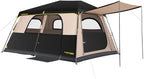 FanttikOutdoor Zeta C8/C10 Apex Camping Tent, 8/10 Person Instant Cabin Tent Setup in 60s, Family Tent with Carry Bag for Family Camping & Hiking, Waterproof, Upgraded Ventilation