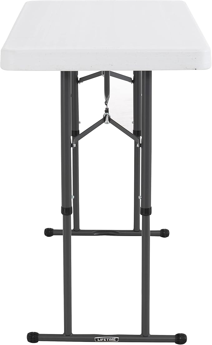 Lifetime Commercial Height Adjustable Folding Utility Table, 4-Foot