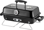Portable Charcoal Grill, Tabletop Outdoor Barbecue Smoker, Small BBQ Grill for Outdoor Cooking Backyard Camping Picnics Beach,BLACK