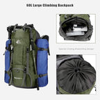 Bseash 60L Waterproof Hiking Camping Backpack with Rain Cover, Large Outdoor Sport Travel Daypack Rucksack for Climbing