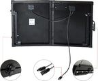 ACOPOWER 200W Portable Solar Panel Kit, Waterproof 20A Charge Controller for 12V Battery and Solar Generator for RV, Camper Trailer& Marine Black