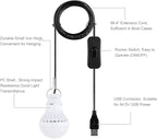 2-Pack Onite USB LED Light Bulb, Emergency Backup Lighting for Camping, Garage, Power Outage Preparedness, for Portable Power Station & Solar Panel, Outdoor Lantern, Warm White