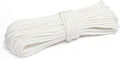 Nylon Rope, 1/4 inch 100FT Nylon Poly Rope Utility Cord Strong Polyester for Camping, Hiking, Clothesline, Tie, Flag Pole, Marine, Outdoor Swing (6mm White)