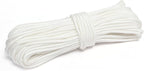 Nylon Rope, 1/4 inch 64FT Nylon Poly Rope Utility Cord Strong Polyester for Camping, Hiking, Clothesline, Tie, Flag Pole, Marine, Swing Outdoor & Indoor (6mm White)