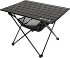 ONETIGRIS Portable Camping Table, Lightweight Beach Table with Storage Net & Carry Bag, Camping Side Table for Outdoor Cooking, Hiking, Fishing, Picnic, Travel