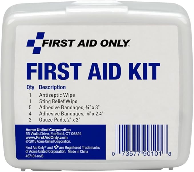 First Aid Only PhysiciansCare On-The-Go Emergency First Aid Kit for Home, Work, and Travel, 13 Pieces (Pack of 6)
