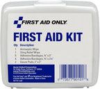 First Aid Only PhysiciansCare On-The-Go Emergency First Aid Kit for Home, Work, and Travel, 13 Pieces (Antiseptic wipes, Sting Relief wipes, Gauze pads, Bandages)