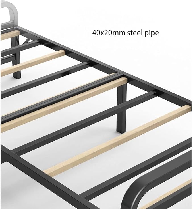 Camping Cot Bed Steel Frame Durable Sponge Rollaway Guest Bed Cot Fold Out Bed - Portable Folding Bed Frame with Thick Memory Foam Mattress Comfortable for Outdoor&Indoor