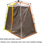 Camping Tent,Shower Tent, Large Double Room Large Space Indoor Outdoor Bathing and Changing Tent Photography Shower Changing Household Mobile Toilet Changing Room