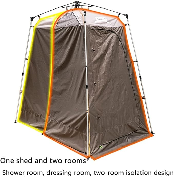 Camping Tent,Shower Tent, Large Double Room Large Space Indoor Outdoor Bathing and Changing Tent Photography Shower Changing Household Mobile Toilet Changing Room