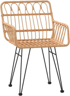 Patio Chairs 2 pcs with Armrest,Coffee Chair,Study Chair,Armchair,Garden Chairs,Outdoor Chairs,Camping Chair,Beach Chair,for Deck, Poolside,Camping,Beach,Campsite,22"x25.2"x31.5" PE Rattan