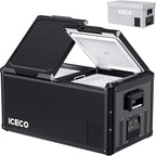 ICECO VL75ProD Portable Refrigerator, 12v Dual Zone Fridge Freezer with SECOP, 0°F to 50°F, 79Qt 12V Portable Freezer with Reversible Lid, Car Fridge portable AC/DC For Car, Camping |with Cover