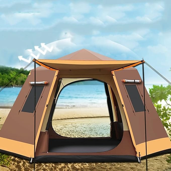 Large Tent 8-Person-Camping-Tents,Outdoor Tent Family Camping Tent with 360° Panoramic View,Pop Up Tents Waterproof,Instant Family Tents for Camping,Hiking Traveling