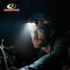 Mossy Oak 600 Lumens Rechargeable Headlamp, Lightweight LED Headlight with White & Red Light, Waterproof Head Lamp with Non-Slip Band, Dimmable & Memory Function for Camping, Hunting, Valentine's Day