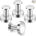 E BAVITE Magnetic Hooks 4 PCS 150lb Magnet Hook Cruise Cabins Essentials Heavy Duty Wreath Hanger Strong Magnets for Classroom Whiteboard Wreath Coat Grill Hanging Garage Cruise Ship Camping (Silver)