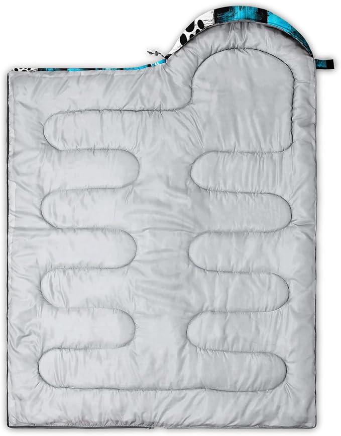 QOOMO Camping Sleeping Bags,3 Season Warm & Cool Weather,Lightweight,Waterproof Sleeping Bags for Adults & Kids,Traveling,and Outdoors,Camping Gear Equipment