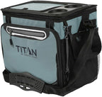 Titan Arctic Zone - Insulated Leak-Proof Collapsible Cooler Bag, Holds 40 Cans, Teal, Blue