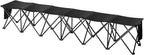 VEVOR Portable Folding Bench, 6 Seats Foldable Sideline Bench, Outdoor Camping Bench Chairs with Carry Bag, Team Sport Sideline Benches for Football, Camping, Fishing, No Assembly Instant Seating