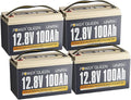 Power Queen 12V 100Ah LiFePO4 Battery, Group 31 Lithium Battery with 1280Wh Energy and BMS Protection, Up to 15000 Deep Cycles for RV Trailer, Solar Off-Grid, Marine
