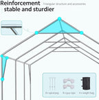 ADVANCE OUTDOOR 12x20 ft Heavy Duty Carport Potable Car Canopy Garage Party Tent Boat Shelter, Adjustable Height from 9.5 ft to 11 ft, White