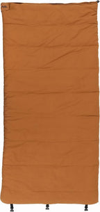 ALPS OutdoorZ Redwood -10°F Flannel-Lined Sleeping Bag with Cotton Canvas Shell, Heavy-Duty Zippers, Oversized Rectangle Design, Cold Weather Camping & Hunting Gear