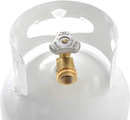 Flame King 10LB Steel Propane Tank Cylinder with Type 1 Overflow Protection Device Valve, Great for Camping, Fire Pits, Heaters, Grills, Overlanding, White