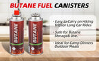 Butane Fuel Canisters for Portable Camping Stoves