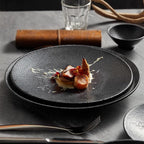 Camping Plates Serving Plate Tray Household Noodle Soup Bowl Western Food Steak Cooking Hotel Tableware Decorative Plate(Medium)