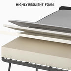 BALUS Folding Bed with Mattress for Adults, 75" x 31" Rollaway Bed with Head Baffle & Mesh Storage Basket, Fold Up Beds for Guests, Foldable Frame with Locking Casters for Easy Moving（Upgrade）