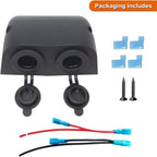 12-24 V Multifunctional 2 Hole Tent Type Car Modification Dual Cigarette Lighter Splitter Power Sockets Female Power Outlet Adapter for Portable Auto Electronic Devices
