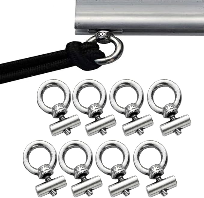 8Pcs Awning Rail Stoppers 6mm for RV Caravan Motorhome Campervan Camping Tent Equipment Awnings Accessories, 304 Stainless Steel Awning Piping Stopper
