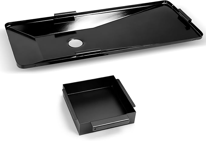 Uniflasy Grease Tray with Catch Pan for Char Griller 5050 5650 3070 5072, Texas Trio, for Chargriller Grill Drip Pan, Grease Catcher for Chargriller Accessories, Replacement Part Number 200163