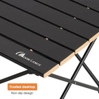 MOON LENCE Ultralight Folding Camping Table, Compact,Portable with Carry Bag, for Outdoor Cooking, Picnic, Camp, Boat, Travel (Black, Gold Side-S)