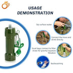 Life Straw Water Filter for Drinking Survival, Portable Water Purifier and Filtration System for Camping, Hiking, Travel, and Emergency Preparedness (Green)