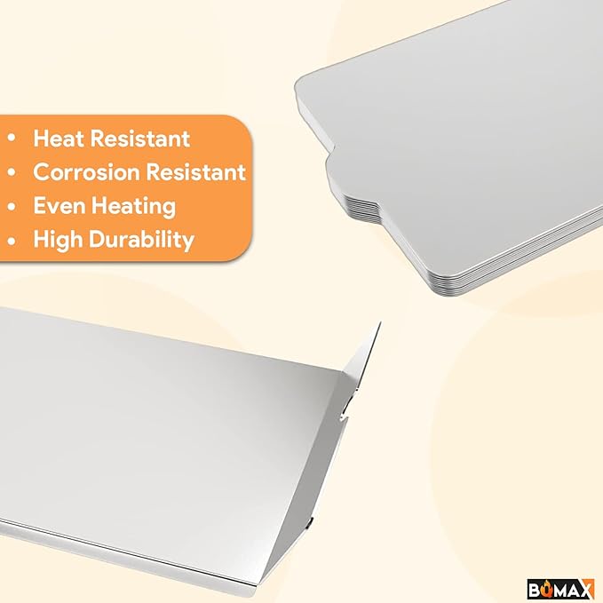 BQMAX Drip Pan Heat Baffle and Aluminium Grease Drip Tray Liners for Traeger Pro 34 Series Tex Elite Newer Tex Elite Pellet Smoker Grills, Suitable for Traeger Pro 34 Accessories BAC006 BAC410