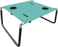 Neso Beach Table - Lightweight, Portable and Foldable Table for Beach, Camping and Outdoor Adventures - Stable Surface - with Cup Holder for Drinks and Phone Pockets - Seafoam