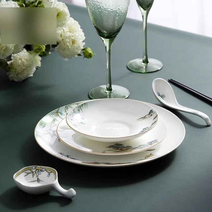 Camping Plates Chinese Bone China Dinner Plates and Tableware Home Dining and Decorative Plate